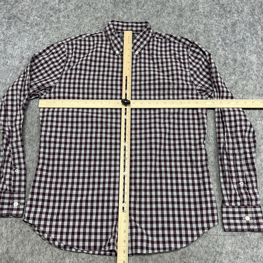 Bonobos Shirt Mens L Purple Gray Check Slim Fit Long Sleeve Button Down Preppy - Picture 10 of 16